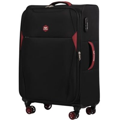 W WINGS Wings Weichschalenkoffer Leichter Softcase mit 4 Rollen Großer Reisekoffer für Gepäck W WINGS Wings Weichschalenkoffer Leichter Softcase mit 4 Rollen Großer Reisekoffer für Gepäck