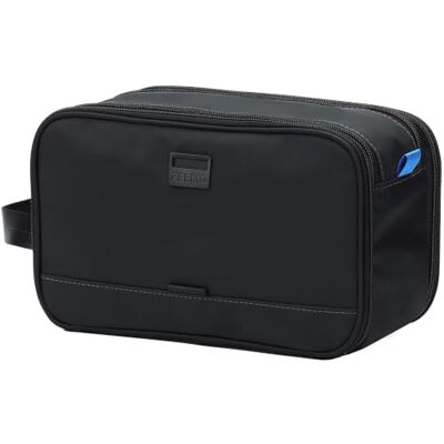 ZEEMO Kulturbeutel für Herren, Wasserabweisendes und auslaufsicheres Dopp Kit mit großer Kapazität für Toilettenartikel, Mehrere Fächer, 6 l, Schwarz, Plus Toiletry Bag, Kulturbeutel für Herren ZEEMO Kulturbeutel für Herren, Wasserabweisendes und auslaufsicheres Dopp Kit mit großer Kapazität für Toilettenartikel, Mehrere Fächer, 6 l, Schwarz, Plus Toiletry Bag, Kulturbeutel für Herren