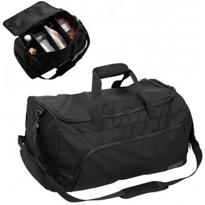 BOUM ® Organizer-Sporttasche mit Schuhfach – XL Trainingstasche für Fitness, Reisen & Business, Rucksackfunktion, abnehmbare Trennwände, wasserabweisend, Schwarz BOUM ® Organizer-Sporttasche mit Schuhfach – XL Trainingstasche für Fitness, Reisen & Business, Rucksackfunktion, abnehmbare Trennwände, wasserabweisend, Schwarz