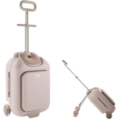 Kinderkraft Cabby 2-in-1 Kinderkoffer mit Sitz, faltbar, LED-Räder, Golden Kinderkraft Cabby 2-in-1 Kinderkoffer mit Sitz, faltbar, LED-Räder, Golden