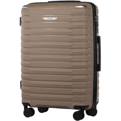 Diamond Mittelgroßer Hartschalenkoffer M 24" – Beige, Polypropylen, 360° Doppelrollen, Zahlenschloss, Teleskopgriff, Leicht & Stoßfest Diamond Mittelgroßer Hartschalenkoffer M 24" – Beige, Polypropylen, 360° Doppelrollen, Zahlenschloss, Teleskopgriff, Leicht & Stoßfest