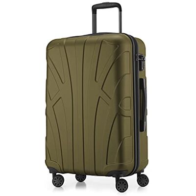 suitline Hartschalenkoffer mittelgroß 66x44x27 cm ABS Reisekoffer erweiterbar (58-68 L) mit TSA Schloss 4 Doppelrollen Teleskopgriff robust leicht Koffer für 1 Woche Urlaub Bahn Bus Reise, Avocado suitline Hartschalenkoffer mittelgroß 66x44x27 cm ABS Reisekoffer erweiterbar (58-68 L) mit TSA Schloss 4 Doppelrollen Teleskopgriff robust leicht Koffer für 1 Woche Urlaub Bahn Bus Reise, Avocado