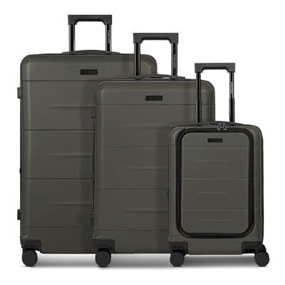 Police Koffer-Set 3-teilig für Damen und Herren Reise-Trolleys 48 x 30 x 74 cm aus hochwertigem, stoßfestem ABS Material Doppelrolle & Teleskopgriff London Serie Police Koffer-Set 3-teilig für Damen und Herren Reise-Trolleys 48 x 30 x 74 cm aus hochwertigem, stoßfestem ABS Material Doppelrolle & Teleskopgriff London Serie