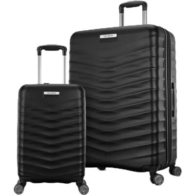 Samsonite Precision DLX 2-teiliges Hartschalengepäck-Set, erweiterbar, Schwarz Samsonite Precision DLX 2-teiliges Hartschalengepäck-Set, erweiterbar, Schwarz