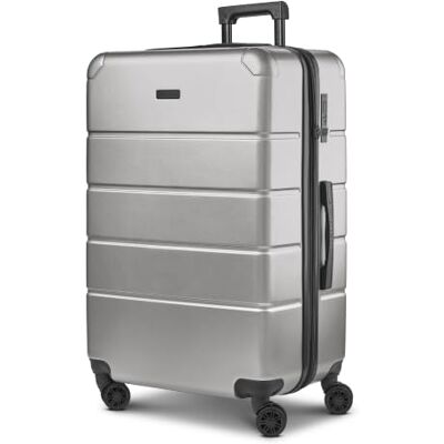 Police Check-in Koffer für Damen und Herren großer XL Trolley 51x 30 x 76 cm aus hochwertigem, stoßfestem ABS Material Doppelrolle & Teleskopgriff Dublin Serie Police Check-in Koffer für Damen und Herren großer XL Trolley 51x 30 x 76 cm aus hochwertigem, stoßfestem ABS Material Doppelrolle & Teleskopgriff Dublin Serie