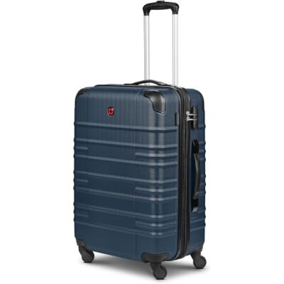 WENGER Check-in Koffer für Damen und Herren mittelgroßer Trolley 46 x 26 x 65 cm aus hochwertigem, stoßfestem ABS Material Erweiterbar & Teleskopgriff Amplar Evo Serie WENGER Check-in Koffer für Damen und Herren mittelgroßer Trolley 46 x 26 x 65 cm aus hochwertigem, stoßfestem ABS Material Erweiterbar & Teleskopgriff Amplar Evo Serie