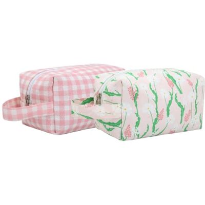 Ecoright Kosmetiktasche, toilettenbeutel für Frauen, Kosmetiktasche mit Fächern, Reise-Kosmetiktasche, Kulturtasche für Reisen für tägliche Essentials(Pack of 2) Ecoright Kosmetiktasche, toilettenbeutel für Frauen, Kosmetiktasche mit Fächern, Reise-Kosmetiktasche, Kulturtasche für Reisen für tägliche Essentials(Pack of 2)