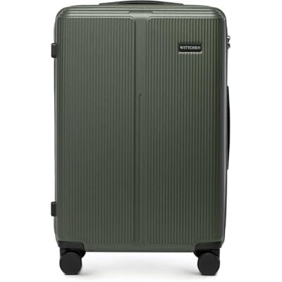 WITTCHEN Stripes Line Mittelgroßer Koffer 67,5 x 45 x 27 cm (L) Hartschale Reisekoffer ABS, 65 l, 4 Rollen 360° Für Lufthansa/Eurowings/Ryanair, zahlenschloss, teleskopgriff Farbe: Khaki WITTCHEN Stripes Line Mittelgroßer Koffer 67,5 x 45 x 27 cm (L) Hartschale Reisekoffer ABS, 65 l, 4 Rollen 360° Für Lufthansa/Eurowings/Ryanair, zahlenschloss, teleskopgriff Farbe: Khaki