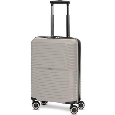 Stratic Kabinen-Koffer für Damen und Herren Kleiner Cabin-Trolley 37 x 20 x 55 cm aus hochwertigem, leichtem Polypropylen Material Doppelrolle & Teleskopgriff Shine Serie Stratic Kabinen-Koffer für Damen und Herren Kleiner Cabin-Trolley 37 x 20 x 55 cm aus hochwertigem, leichtem Polypropylen Material Doppelrolle & Teleskopgriff Shine Serie