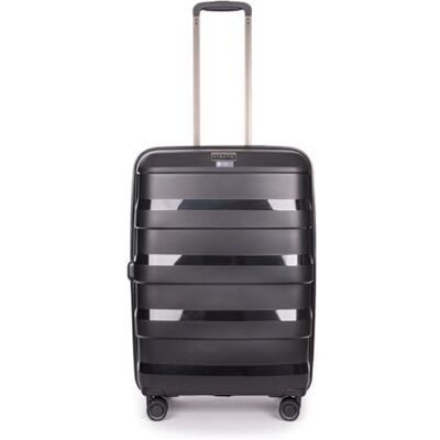 Stratic Straw + Hartschalen-Koffer Trolley Koffer groß Reisekoffer, nachhaltig, 4 Rollen, erweiterbar, TSA-Schloss (Größe M, schwarz) Stratic Straw + Hartschalen-Koffer Trolley Koffer groß Reisekoffer, nachhaltig, 4 Rollen, erweiterbar, TSA-Schloss (Größe M, schwarz)