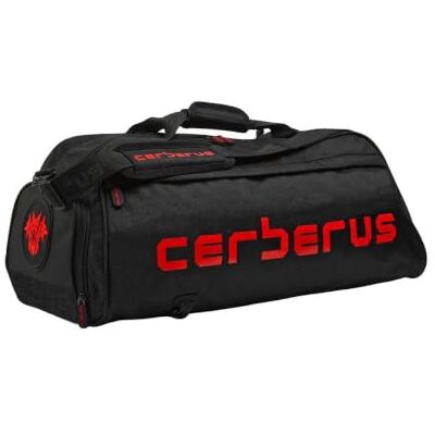 CERBERUS Strength Gym Holdall – Vielseitige 55 l Seesack mit Rucksackgurten, Schwarz CERBERUS Strength Gym Holdall – Vielseitige 55 l Seesack mit Rucksackgurten, Schwarz