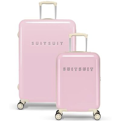 SUITSUIT Kofferset 2 teilig Handgepäck Koffer Reisekoffer Groß Koffer Leicht Hartschalenkoffer mit TSA-Schloss Fabulous Fifties Pink Dust SUITSUIT Kofferset 2 teilig Handgepäck Koffer Reisekoffer Groß Koffer Leicht Hartschalenkoffer mit TSA-Schloss Fabulous Fifties Pink Dust