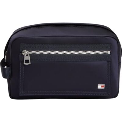 Tommy Hilfiger Herren Kulturbeutel Travel mit Außenfach, Blau (Space Blue), Einheitsgröße Tommy Hilfiger Herren Kulturbeutel Travel mit Außenfach, Blau (Space Blue), Einheitsgröße