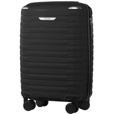 Diamond Hartschalen-Kabinenkoffer S 20" – Schwarz, Polypropylen, 360° Doppelrollen, Zahlenschloss, Teleskopgriff, Leicht & Stoßfest Diamond Hartschalen-Kabinenkoffer S 20" – Schwarz, Polypropylen, 360° Doppelrollen, Zahlenschloss, Teleskopgriff, Leicht & Stoßfest