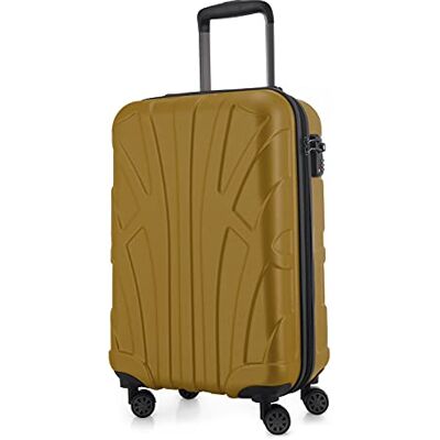 suitline Handgepäck Hartschalenkoffer 55x35x20 cm (34 L) ABS Kabinenkoffer mit TSA Schloss 4 Doppelrollen Teleskopgriff leicht robust Bordgepäck für Flugreisen Wochenendtrip Business, Herbstgold suitline Handgepäck Hartschalenkoffer 55x35x20 cm (34 L) ABS Kabinenkoffer mit TSA Schloss 4 Doppelrollen Teleskopgriff leicht robust Bordgepäck für Flugreisen Wochenendtrip Business, Herbstgold