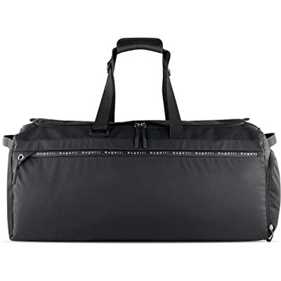 Bugatti Blanc Delight Reisetasche 55L, Weekender-Tasche aus Tarpaulin & Nylon, schwarz Bugatti Blanc Delight Reisetasche 55L, Weekender-Tasche aus Tarpaulin & Nylon, schwarz