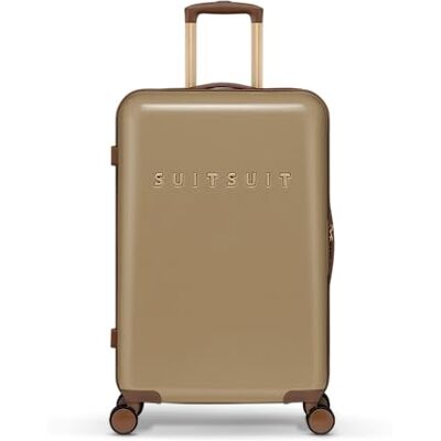 SUITSUIT Koffer Groß 66 cm Leicht Hartschalen Reisekoffer mit Rollen TSA-Schloss 59 L Fab Seventies Cuban Sand SUITSUIT Koffer Groß 66 cm Leicht Hartschalen Reisekoffer mit Rollen TSA-Schloss 59 L Fab Seventies Cuban Sand