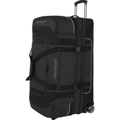 normani Reisetasche 2-Rad Trolley 120-150 Liter Weichgepäck Travel Bag mit Rollen und 6 Fächern erweiterbarer Reisetrolley Rolltasche Sporttasche 81x39x39/47 cm Farbe Schwarz/Grau Größe 120-150 Liter normani Reisetasche 2-Rad Trolley 120-150 Liter Weichgepäck Travel Bag mit Rollen und 6 Fächern erweiterbarer Reisetrolley Rolltasche Sporttasche 81x39x39/47 cm Farbe Schwarz/Grau Größe 120-150 Liter