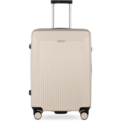 Bugatti Linea Hartschalen-Koffer M mit 4 Rollen, robuster Reise-Trolley aus Polycarbonat, beige Bugatti Linea Hartschalen-Koffer M mit 4 Rollen, robuster Reise-Trolley aus Polycarbonat, beige