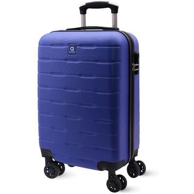 AMICHI Reisekoffer, Kabinenkoffer, Reisekoffer, geeignet für Ryannair, Trolley, Gepäck, Flugzeug, robust, mit 4 360°-Rädern und Vorhängeschloss, blau, 55x40x20 cm, Kabinenkoffer AMICHI Reisekoffer, Kabinenkoffer, Reisekoffer, geeignet für Ryannair, Trolley, Gepäck, Flugzeug, robust, mit 4 360°-Rädern und Vorhängeschloss, blau, 55x40x20 cm, Kabinenkoffer