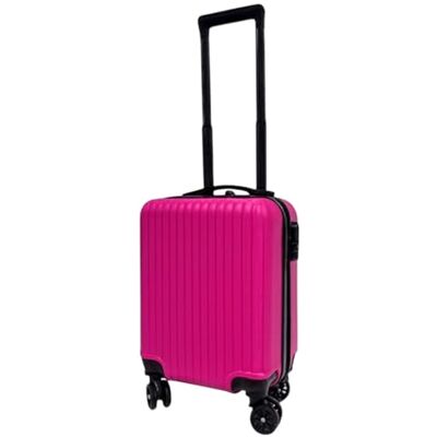 WELL HOME MOBILIARIO & DECORACIÓN Kabinenkoffer Magenta 45 x 30 x 21,5 cm aus robustem ABS mit 4 Lenkrollen WELL HOME MOBILIARIO & DECORACIÓN Kabinenkoffer Magenta 45 x 30 x 21,5 cm aus robustem ABS mit 4 Lenkrollen