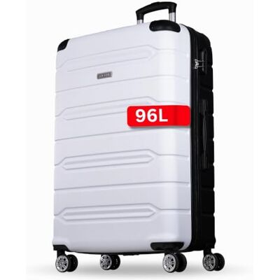 NOWI Hartschalenkoffer XL Groß – 96L Volumen – 8 Rollen 360° drehbar – Leichter ABS Koffer mit Zahlenschloss & Teleskopgestänge – Reisekoffer, Koffer Groß, Koffer, Trolley (weiß, XL) NOWI Hartschalenkoffer XL Groß – 96L Volumen – 8 Rollen 360° drehbar – Leichter ABS Koffer mit Zahlenschloss & Teleskopgestänge – Reisekoffer, Koffer Groß, Koffer, Trolley (weiß, XL)
