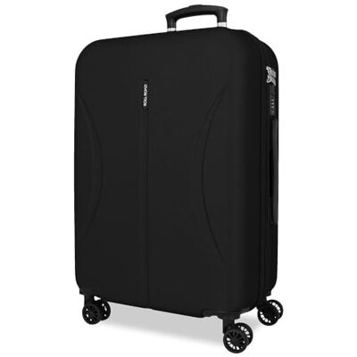 Roll Road Joumma Formentera Mittelgroßer Koffer, 46 x 65 x 24 cm, starres ABS-Kombinationsschloss 56L 3.45kg, 4 Doppelrollen, Schwarz Roll Road Joumma Formentera Mittelgroßer Koffer, 46 x 65 x 24 cm, starres ABS-Kombinationsschloss 56L 3.45kg, 4 Doppelrollen, Schwarz