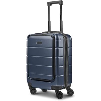 Police Kabinen-Koffer für Damen und Herren Kleiner Cabin-Trolley 38 x 23 x 57 cm aus hochwertigem, stoßfestem ABS Material Fronttasche & Teleskopgriff Dublin Serie Police Kabinen-Koffer für Damen und Herren Kleiner Cabin-Trolley 38 x 23 x 57 cm aus hochwertigem, stoßfestem ABS Material Fronttasche & Teleskopgriff Dublin Serie