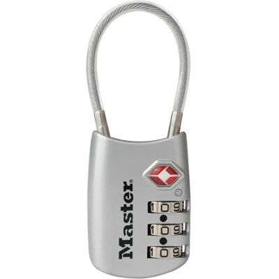 Master Lock TSA Set Your Own Combination Gepäckschloss, TSA genehmigtes Schloss für Rucksäcke, Taschen und Gepäck, Farben können variieren, 4688D Master Lock TSA Set Your Own Combination Gepäckschloss, TSA genehmigtes Schloss für Rucksäcke, Taschen und Gepäck, Farben können variieren, 4688D