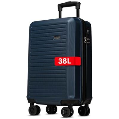 NOWI Handgepäck Koffer M 38L – Kleiner Hartschalen-Trolley Suitcase Luggage – Bordgepäck rollkoffer, Zahlenschloss, Ultraleicht handgepäck Trolley (Navy Blau, M) NOWI Handgepäck Koffer M 38L – Kleiner Hartschalen-Trolley Suitcase Luggage – Bordgepäck rollkoffer, Zahlenschloss, Ultraleicht handgepäck Trolley (Navy Blau, M)