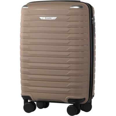 Diamond Hartschalen-Kabinenkoffer S 20" – Beige, Polypropylen, 360° Doppelrollen, Zahlenschloss, Teleskopgriff, Leicht & Stoßfest Diamond Hartschalen-Kabinenkoffer S 20" – Beige, Polypropylen, 360° Doppelrollen, Zahlenschloss, Teleskopgriff, Leicht & Stoßfest