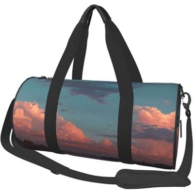 ESNAIUVCD River and The Great Sky Print Travel Duffel Bag, Foldable Gym Bag Overnight Weekend Bags for Women, Large Holdall Bag Cabin Bag for Sports and Travel ESNAIUVCD River and The Great Sky Print Travel Duffel Bag, Foldable Gym Bag Overnight Weekend Bags for Women, Large Holdall Bag Cabin Bag for Sports and Travel