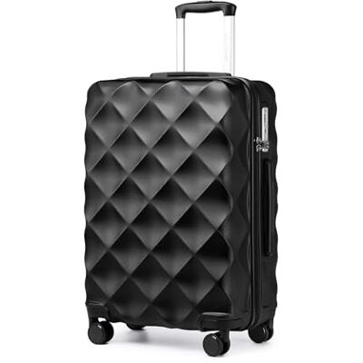 British Traveller Hartschalenkoffer Mittelgroß Handgepäck Koffer 61 * 42 * 26cm Reisekoffer Mittelgroß Koffer Trolleys ABS+PC mit TSA-Schloss Rollkoffer Suitcase Schwarz British Traveller Hartschalenkoffer Mittelgroß Handgepäck Koffer 61 * 42 * 26cm Reisekoffer Mittelgroß Koffer Trolleys ABS+PC mit TSA-Schloss Rollkoffer Suitcase Schwarz