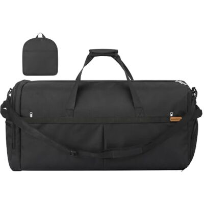 SONGMICS Reisetasche, 120L Faltbare Sporttasche mit Schuhfach Weekender aus Polyester, 80 x 35 x 40 cm, mit Nassfach, für Reise, Schwarz RBF120B101 SONGMICS Reisetasche, 120L Faltbare Sporttasche mit Schuhfach Weekender aus Polyester, 80 x 35 x 40 cm, mit Nassfach, für Reise, Schwarz RBF120B101