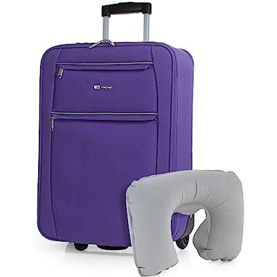ITACA Koffer Klein Handgepäck 4 Rollen Handgepäck 55x40x20 Leicht und Robust Reisekoffer Klein aus Hochwertigen Materialien, Violet ITACA Koffer Klein Handgepäck 4 Rollen Handgepäck 55x40x20 Leicht und Robust Reisekoffer Klein aus Hochwertigen Materialien, Violet