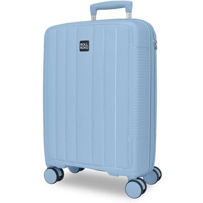 Roll Road Joumma Acadia Kabinenkoffer, 35 x 55 x 22 cm, starres, integriertes Kombinationsschloss aus Polypropylen, 38L 2.6kg, 4 Doppelrollen, ausziehbares Handgepäck, hellblau Roll Road Joumma Acadia Kabinenkoffer, 35 x 55 x 22 cm, starres, integriertes Kombinationsschloss aus Polypropylen, 38L 2.6kg, 4 Doppelrollen, ausziehbares Handgepäck, hellblau