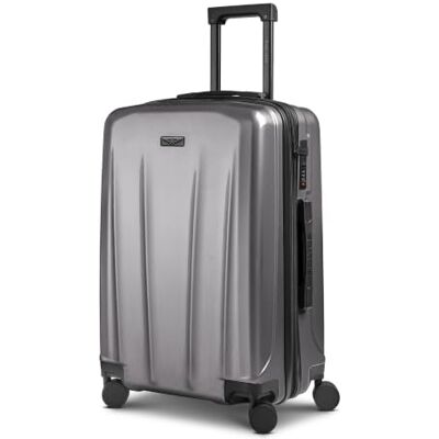 Police Check-in Koffer für Damen und Herren mittelgroßer Trolley 44 x 26,5 x 64 cm aus hochwertigem, stoßfestem ABS Material Erweiterbar & Teleskopgriff New York Serie Police Check-in Koffer für Damen und Herren mittelgroßer Trolley 44 x 26,5 x 64 cm aus hochwertigem, stoßfestem ABS Material Erweiterbar & Teleskopgriff New York Serie