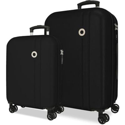 Roll Road Menorca Kofferset schwarz 46x65x24 cm starres ABS-integriertes Kombinationsschloss 91L 6.05kg 4 Doppelräder ausziehbares Handgepäck Roll Road Menorca Kofferset schwarz 46x65x24 cm starres ABS-integriertes Kombinationsschloss 91L 6.05kg 4 Doppelräder ausziehbares Handgepäck
