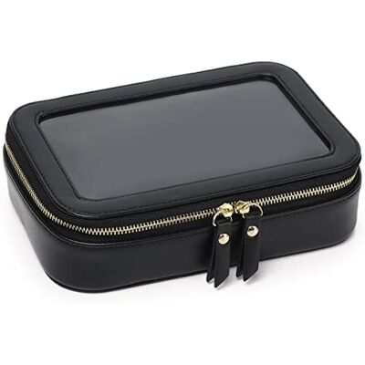 Duolan Transparente Make-up-Tasche, Reise-Make-up-Tasche, transparenter Kosmetikkoffer, Reise-Kulturbeutel für Damen, A/Schwarz, M, Reisezubehör, A/Schwarz, M, Reisezubehör Duolan Transparente Make-up-Tasche, Reise-Make-up-Tasche, transparenter Kosmetikkoffer, Reise-Kulturbeutel für Damen, A/Schwarz, M, Reisezubehör, A/Schwarz, M, Reisezubehör