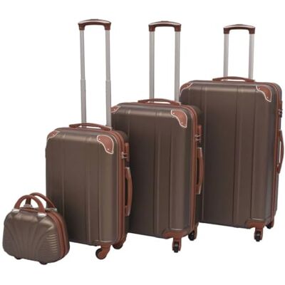 vidaXL Kofferset 4-TLG. Kaffeebraun Hartschalenkoffer Reisekoffer Set Trolley vidaXL Kofferset 4-TLG. Kaffeebraun Hartschalenkoffer Reisekoffer Set Trolley