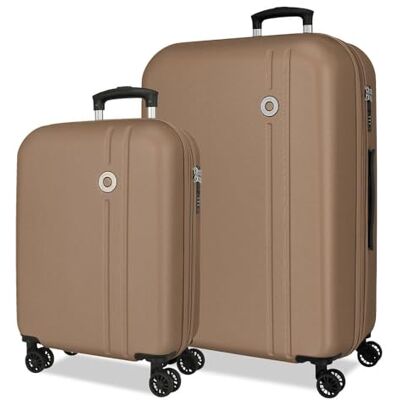 Roll Road Menorca Champagne Gepäckset, 46 x 65 x 24 cm, starres ABS, integriertes Kombinationsschloss 91L 6.05kg, 4 Doppelräder, ausziehbares Handgepäck Roll Road Menorca Champagne Gepäckset, 46 x 65 x 24 cm, starres ABS, integriertes Kombinationsschloss 91L 6.05kg, 4 Doppelräder, ausziehbares Handgepäck