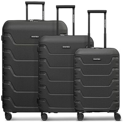 SMARTBOX Hartschalen Koffer-Set 3-teilig aus hochwertigem, robusten und leichtem Polypropylen Material 4-Doppelrollen & TSA-Schloss für Damen & Herren (Edition 01) SMARTBOX Hartschalen Koffer-Set 3-teilig aus hochwertigem, robusten und leichtem Polypropylen Material 4-Doppelrollen & TSA-Schloss für Damen & Herren (Edition 01)