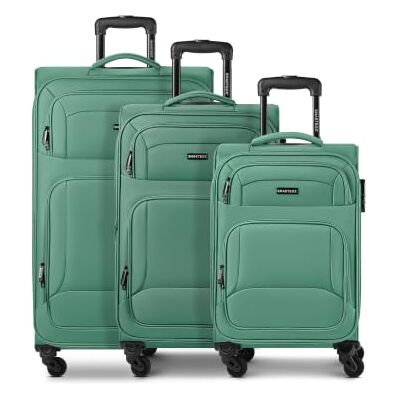 SMARTBOX Weichgepäck Koffer-Set 3-teilig für Damen & Herren leichte & stabile Reise-Trolleys, hochwertiges Softcase, 4 Rollen & Zahlenschloss erweiterbar mit Dehnfalten (Edition 04) SMARTBOX Weichgepäck Koffer-Set 3-teilig für Damen & Herren leichte & stabile Reise-Trolleys, hochwertiges Softcase, 4 Rollen & Zahlenschloss erweiterbar mit Dehnfalten (Edition 04)