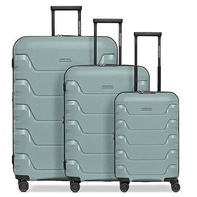 SMARTBOX Koffer Set 3-teilig Erweiterbar, Hartschalen Reisekoffer Set S M L, Leichtes Polypropylen, 4 Doppelrollen, TSA Schloss, Kofferset für Handgepäck & Check-in (Edition 01) SMARTBOX Koffer Set 3-teilig Erweiterbar, Hartschalen Reisekoffer Set S M L, Leichtes Polypropylen, 4 Doppelrollen, TSA Schloss, Kofferset für Handgepäck & Check-in (Edition 01)