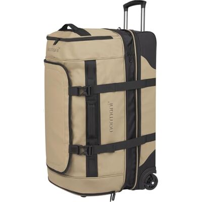 normani XXL Reisetasche 100-120 Liter 2-Rad Trolley groß Weichgepäck Travel Bag mit Rollen und 8 Fächern – erweiterbare Rolltasche 75x37x36-43 cm Beige 120 Liter normani XXL Reisetasche 100-120 Liter 2-Rad Trolley groß Weichgepäck Travel Bag mit Rollen und 8 Fächern – erweiterbare Rolltasche 75x37x36-43 cm Beige 120 Liter