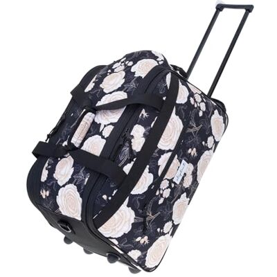 Elephant Reisetrolley Weekender 55cm Reisetasche Damen 13024 Black Flower Reisetasche Trolley Tasche Reise Travel Trolly Handgepäck Damen Mädchen Tasche mit Rollen Schultergurt schwarz Blumen Elephant Reisetrolley Weekender 55cm Reisetasche Damen 13024 Black Flower Reisetasche Trolley Tasche Reise Travel Trolly Handgepäck Damen Mädchen Tasche mit Rollen Schultergurt schwarz Blumen