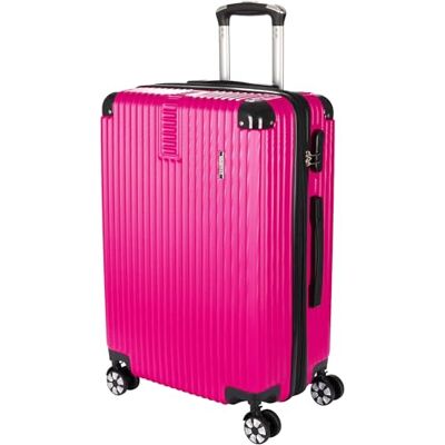 BRUBAKER Hartschalen Reisekoffer London Rollkoffer mit Zahlenschloss, 4 Rollen und Komfort Tragegriffen ABS Koffer 43 x 66,5 x 26 cm Hartschalenkoffer Trolley (L Pink) BRUBAKER Hartschalen Reisekoffer London Rollkoffer mit Zahlenschloss, 4 Rollen und Komfort Tragegriffen ABS Koffer 43 x 66,5 x 26 cm Hartschalenkoffer Trolley (L Pink)
