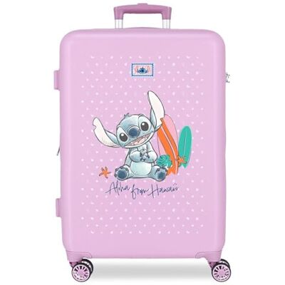 Disney Joumma Stitch aus Hawaii Violett, mittelgroß, 46 x 65 x 23 cm, starres ABS-Seitenkombinationsschloss 56L 3.1kg, 4 Doppelrollen Disney Joumma Stitch aus Hawaii Violett, mittelgroß, 46 x 65 x 23 cm, starres ABS-Seitenkombinationsschloss 56L 3.1kg, 4 Doppelrollen