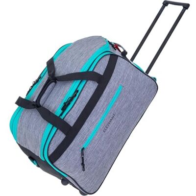 Elephant Reisetrolley Weekender 55cm Reisetasche Damen 13030 Grau-Türkis Reisetasche Trolley Tasche Reise Travel Trolly Handgepäck Damen Mädchen Tasche mit Rollen Schultergurt Elephant Reisetrolley Weekender 55cm Reisetasche Damen 13030 Grau-Türkis Reisetasche Trolley Tasche Reise Travel Trolly Handgepäck Damen Mädchen Tasche mit Rollen Schultergurt
