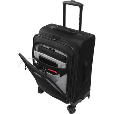Wally Bags WallyBags Solutions Erweiterbarer Spinner Handgepäck mit gepolsterten Elektroniktaschen, Schwarz, 50,8 cm, Schwarz, 20-Inch, Solutions 50,8 cm erweiterbarer Spinner Handgepäck mit gepolsterten Wally Bags WallyBags Solutions Erweiterbarer Spinner Handgepäck mit gepolsterten Elektroniktaschen, Schwarz, 50,8 cm, Schwarz, 20-Inch, Solutions 50,8 cm erweiterbarer Spinner Handgepäck mit gepolsterten